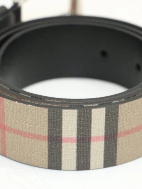 Burberry Vintage Check And Leather Belt Archive Size 85 - Beige/Black main image 4